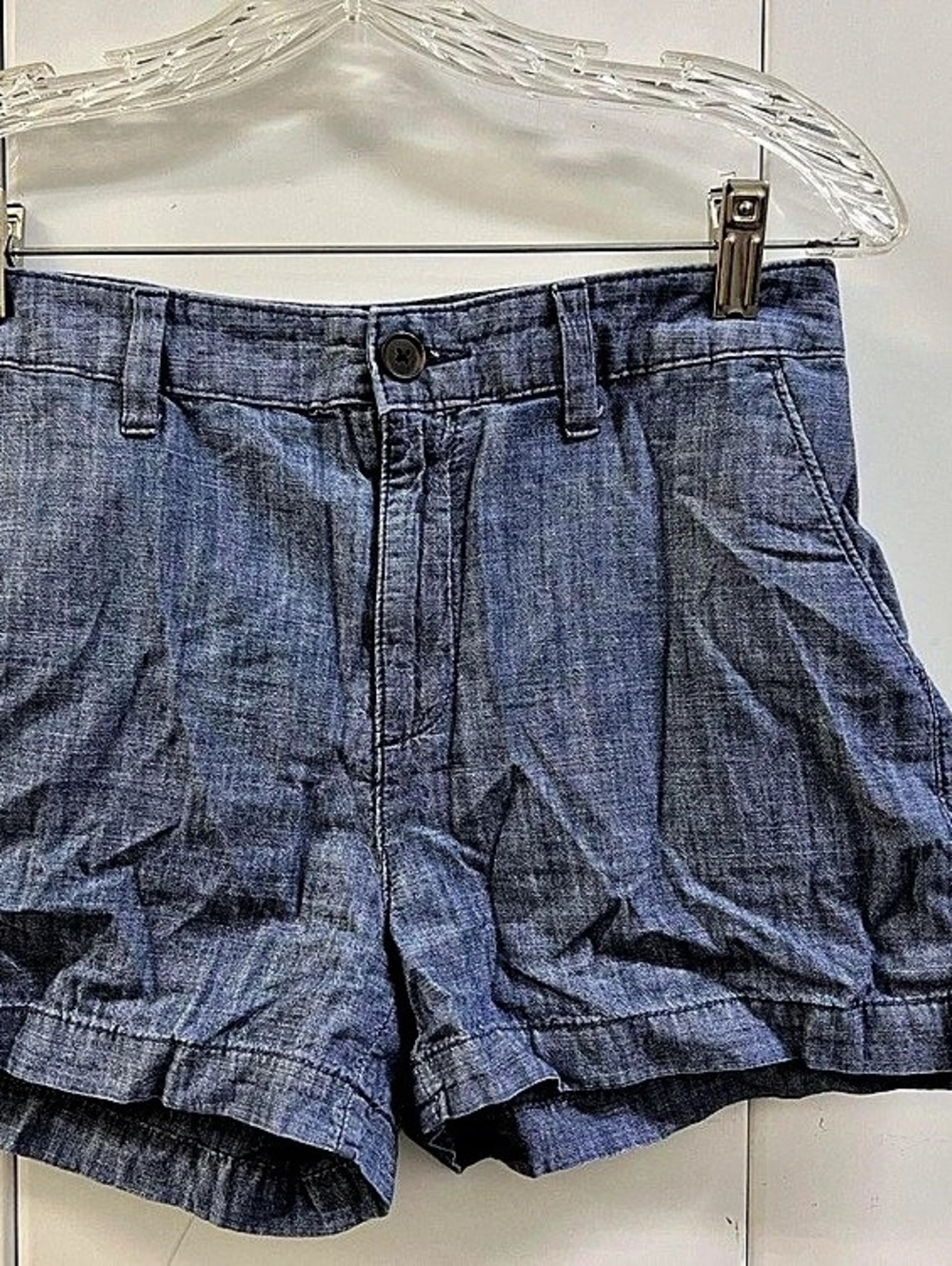 a new day Blue Chambray Casual Shorts Size 6